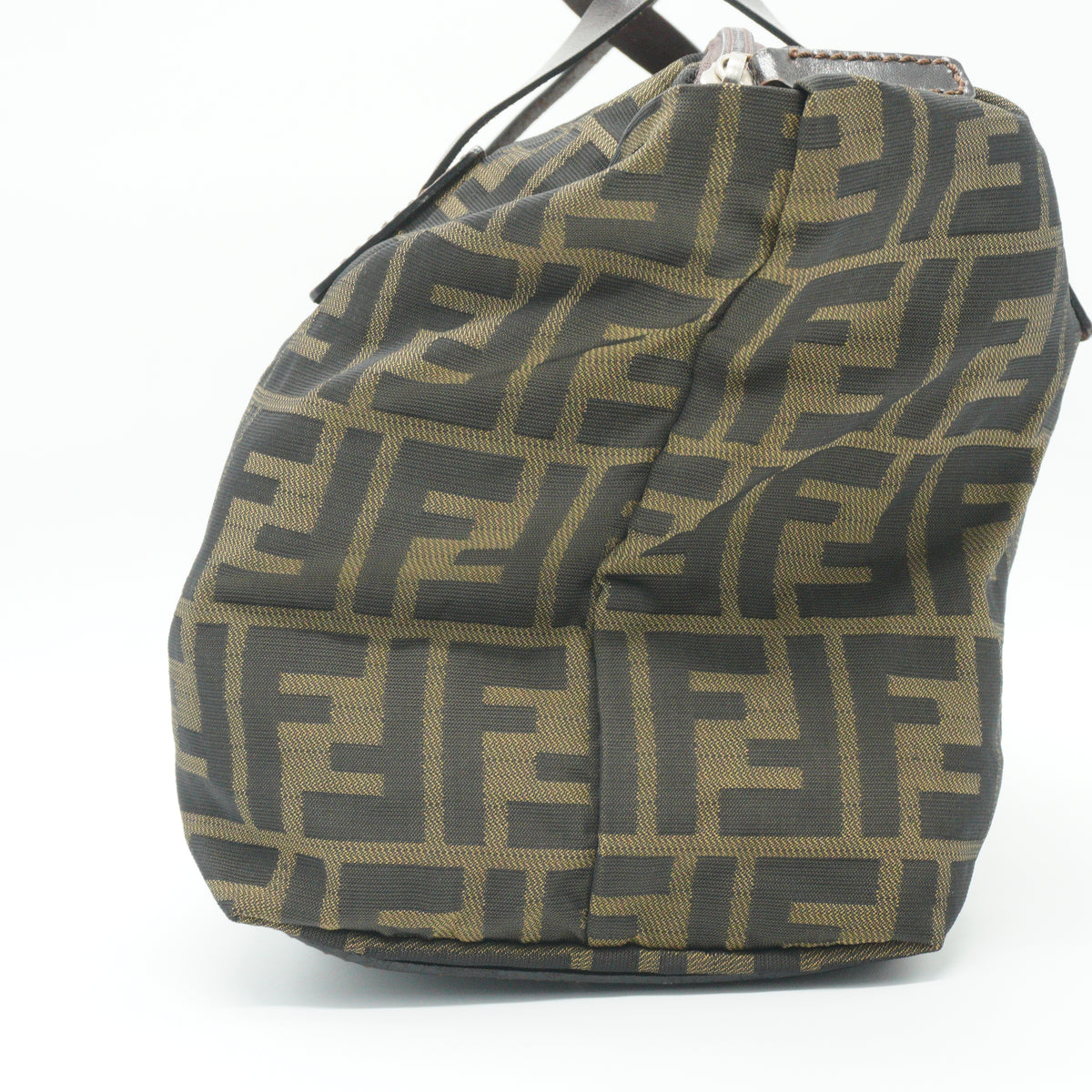 Fendi	Vintage Zucca FF Roll Cloth Small Brown Tote SHW