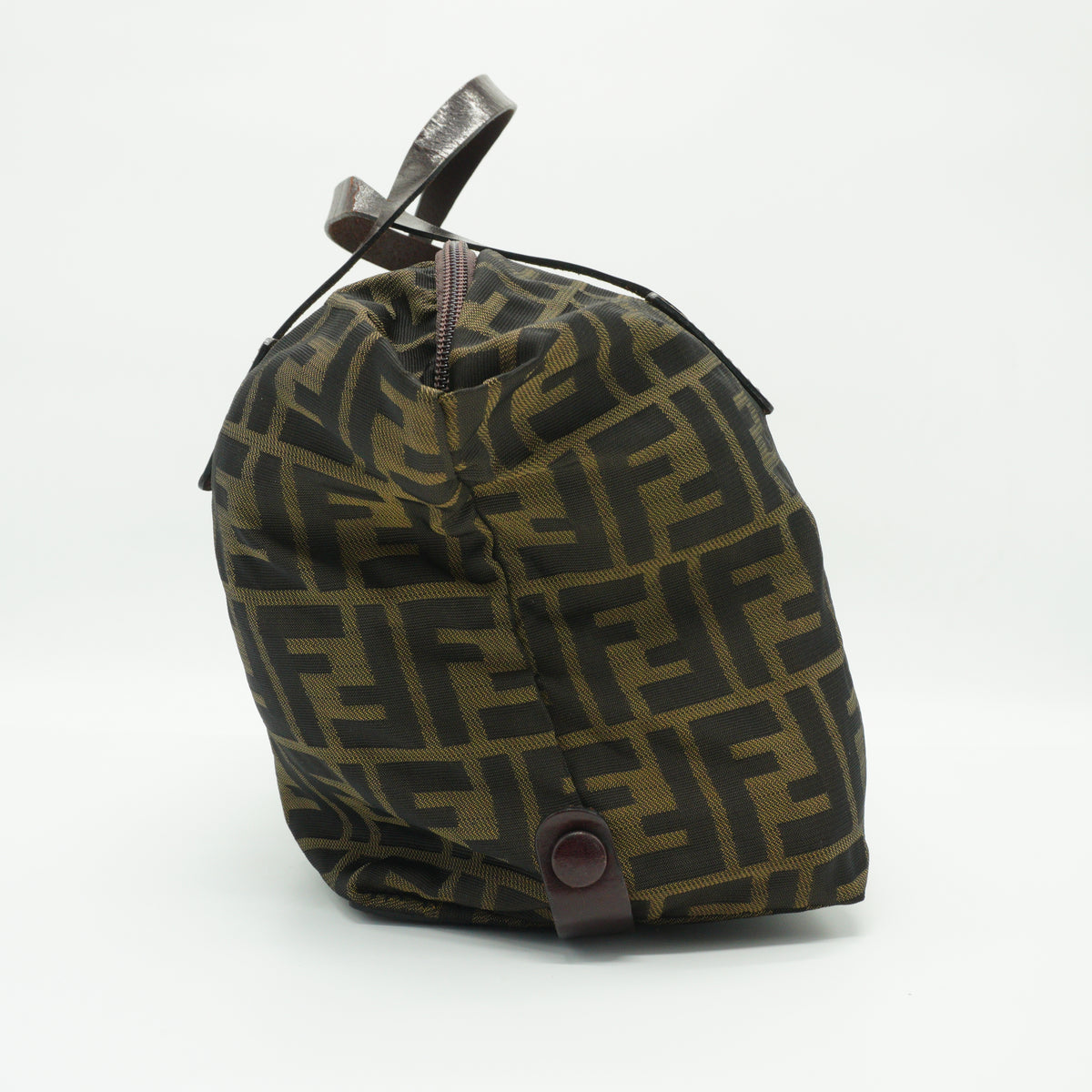 Fendi	Vintage Zucca FF Roll Cloth Small Brown Tote SHW