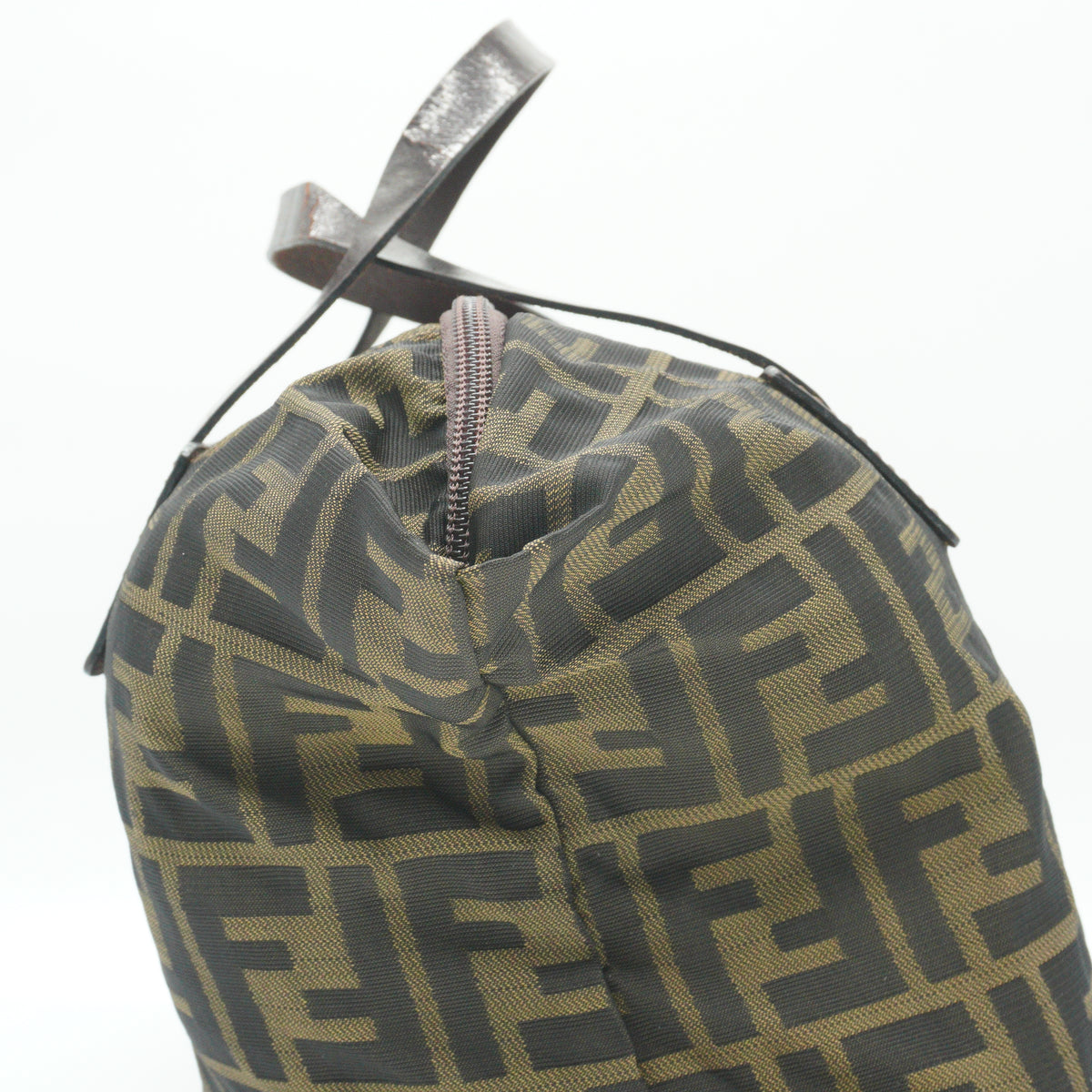 Fendi	Vintage Zucca FF Roll Cloth Small Brown Tote SHW