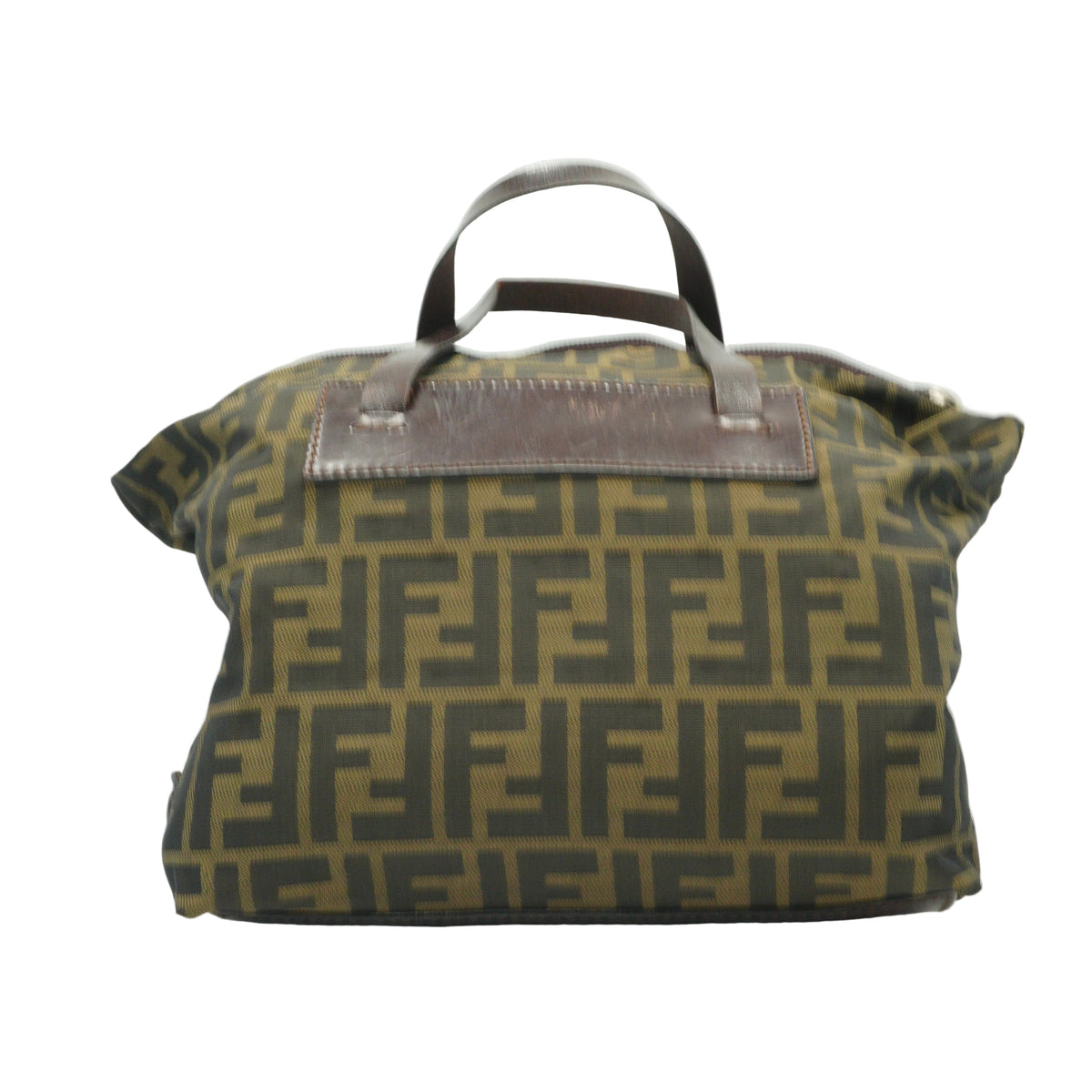 Fendi	Vintage Zucca FF Roll Cloth Small Brown Tote SHW