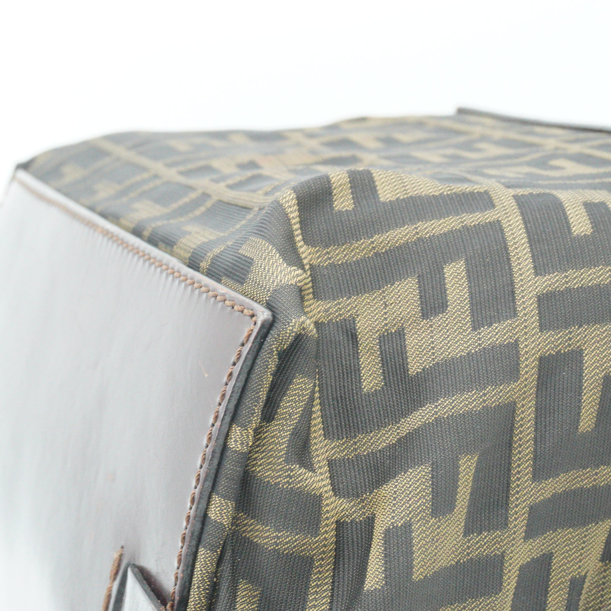 Fendi	Vintage Zucca FF Roll Cloth Small Brown Tote SHW