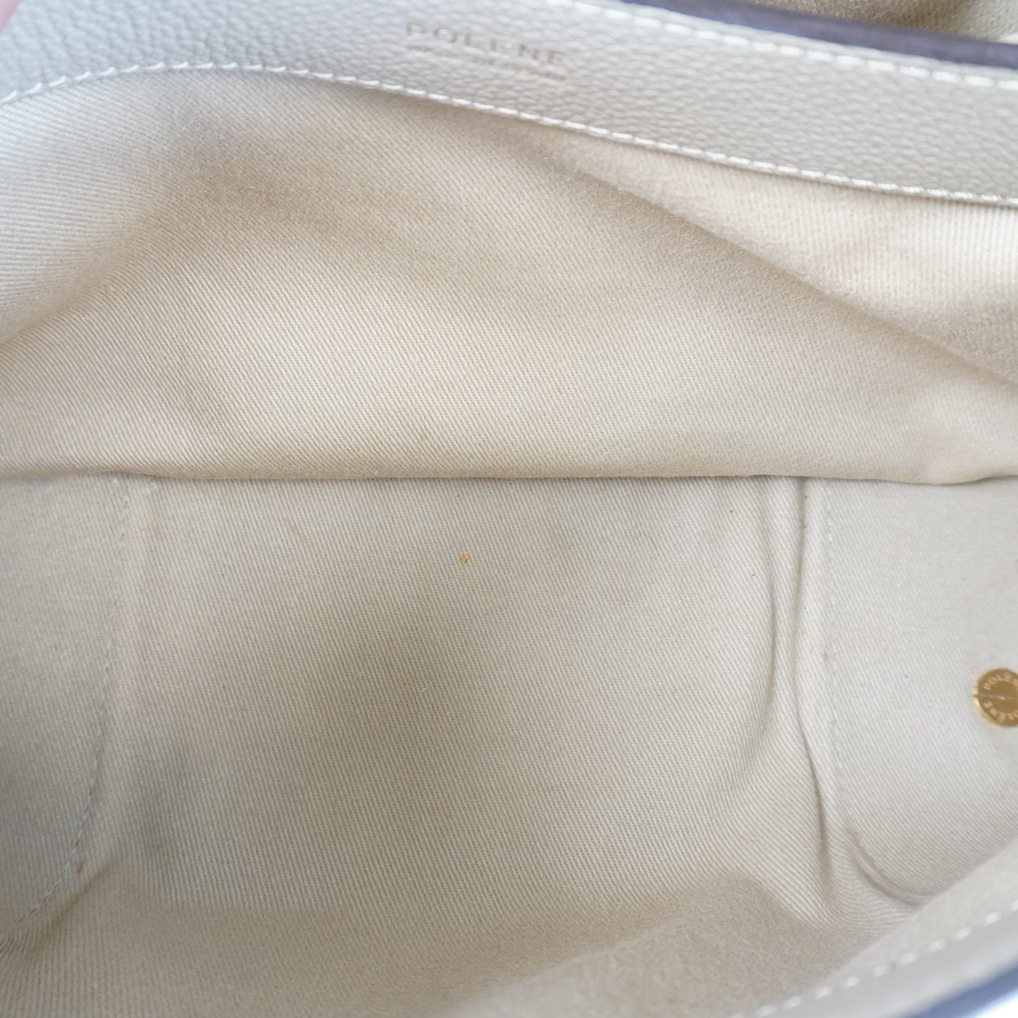 Polene Numero Neuf Beige Leather GHW Medium