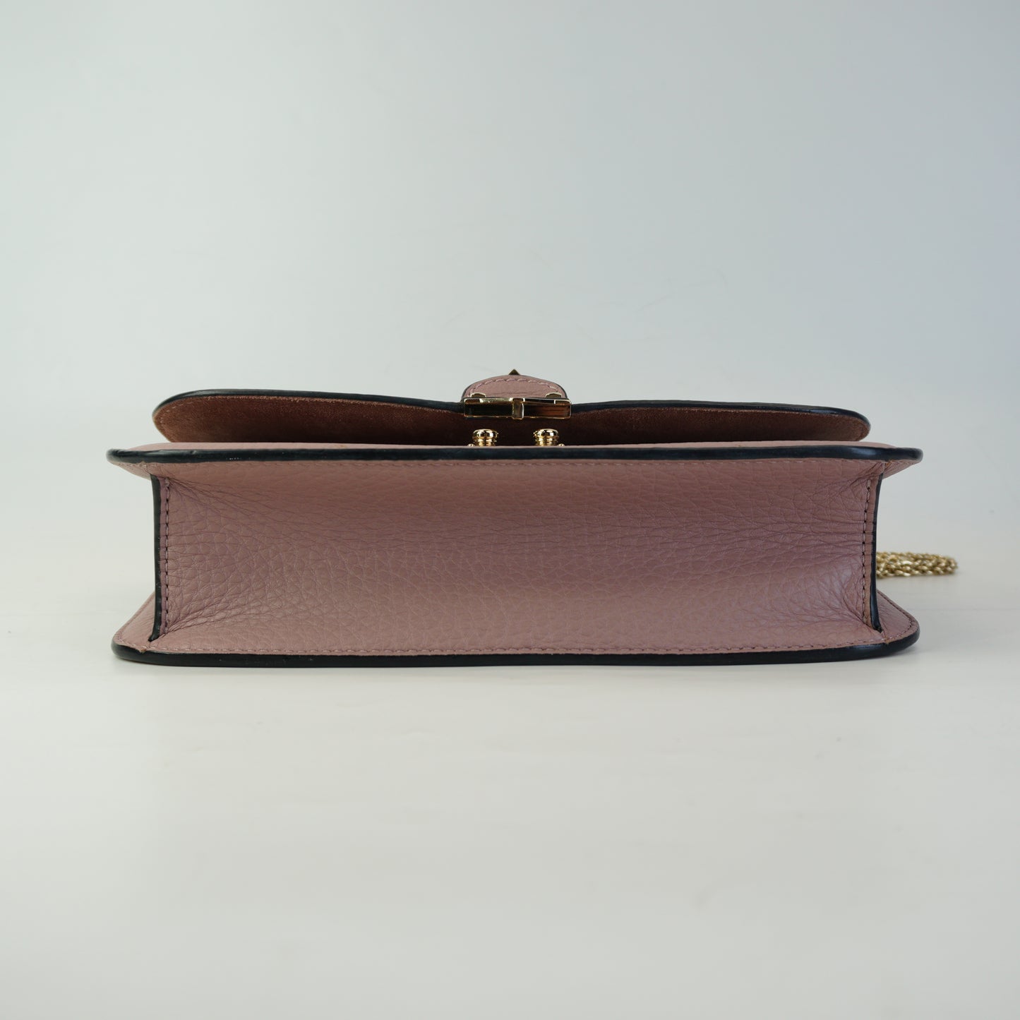 Valentino Rockstud Glam Lock Shoulder Bag GHW Small Mauve
