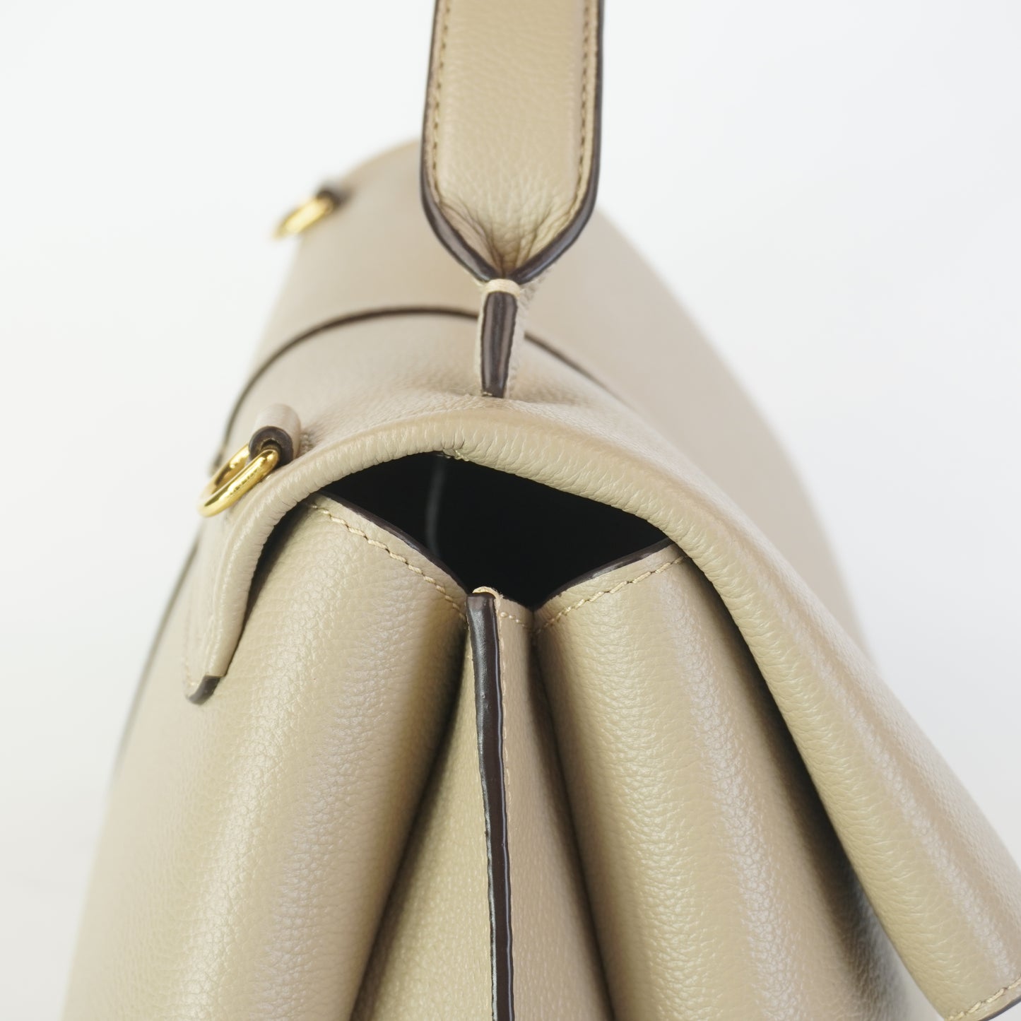 Polene Numero Neuf Beige Leather GHW Medium