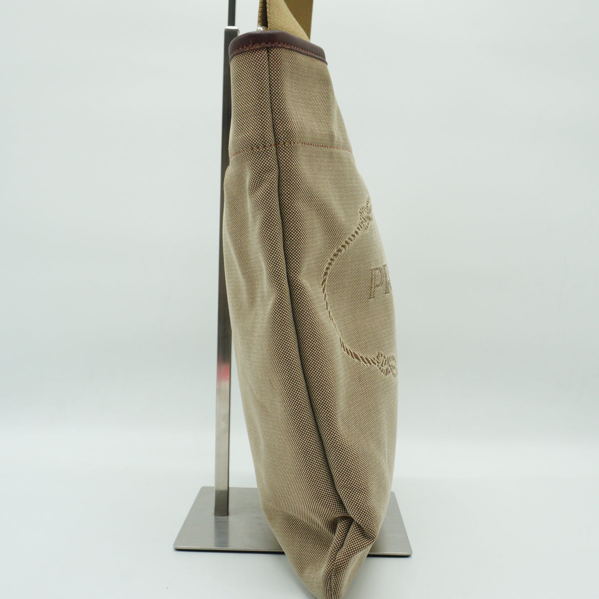 Prada	Vintage Logo Jacquard Canvas Medium Sling bag Beige SHW