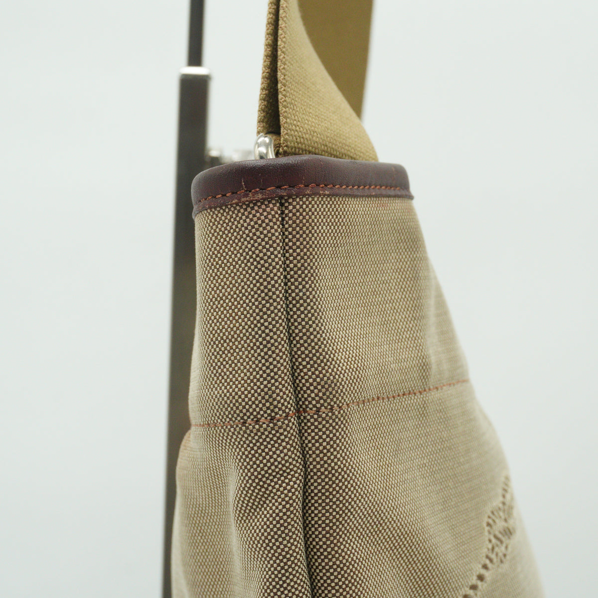 Prada	Vintage Logo Jacquard Canvas Medium Sling bag Beige SHW