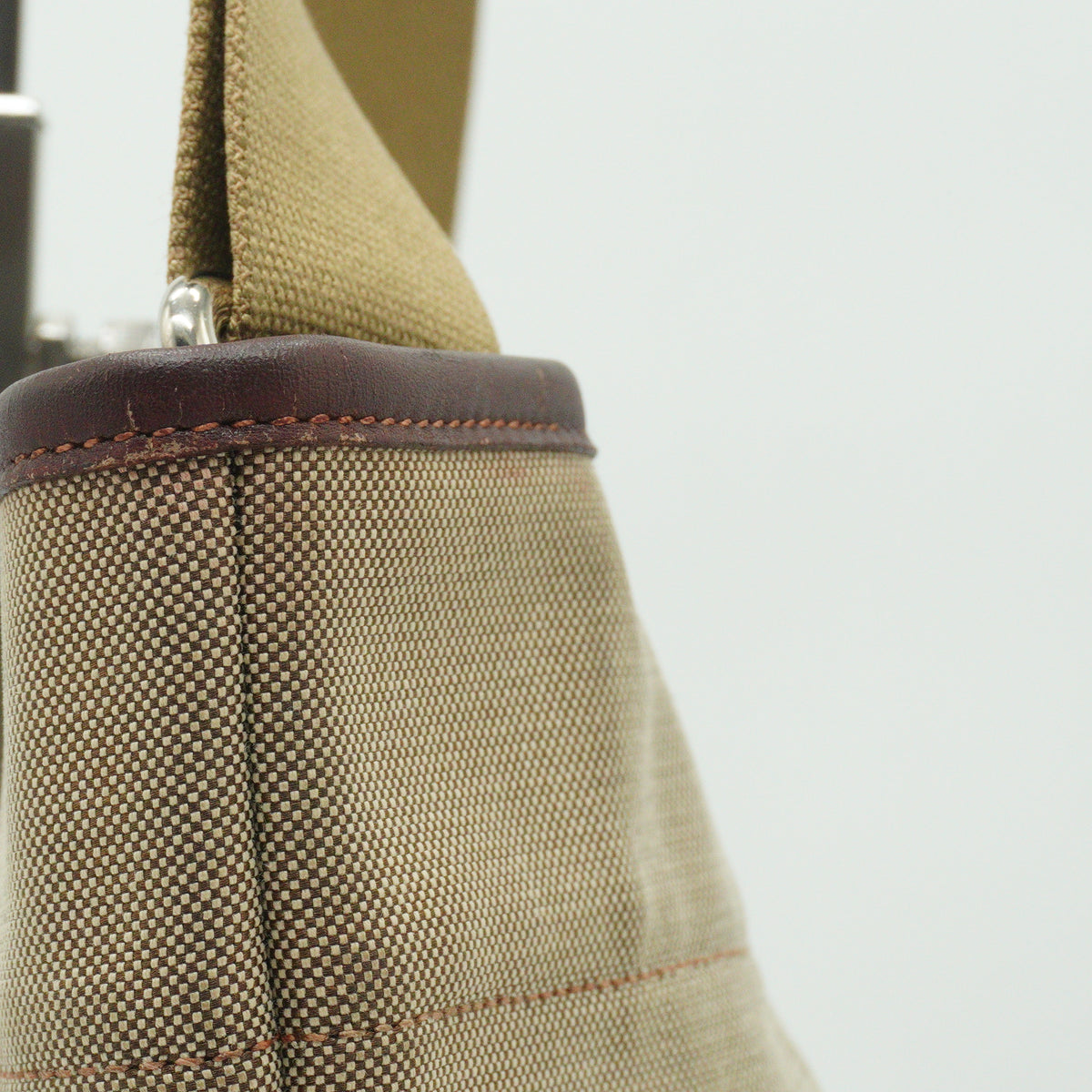 Prada	Vintage Logo Jacquard Canvas Medium Sling bag Beige SHW