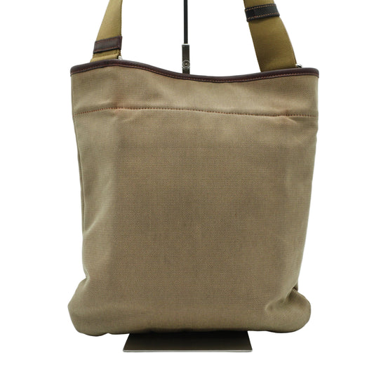 Prada	Vintage Logo Jacquard Canvas Medium Sling bag Beige SHW