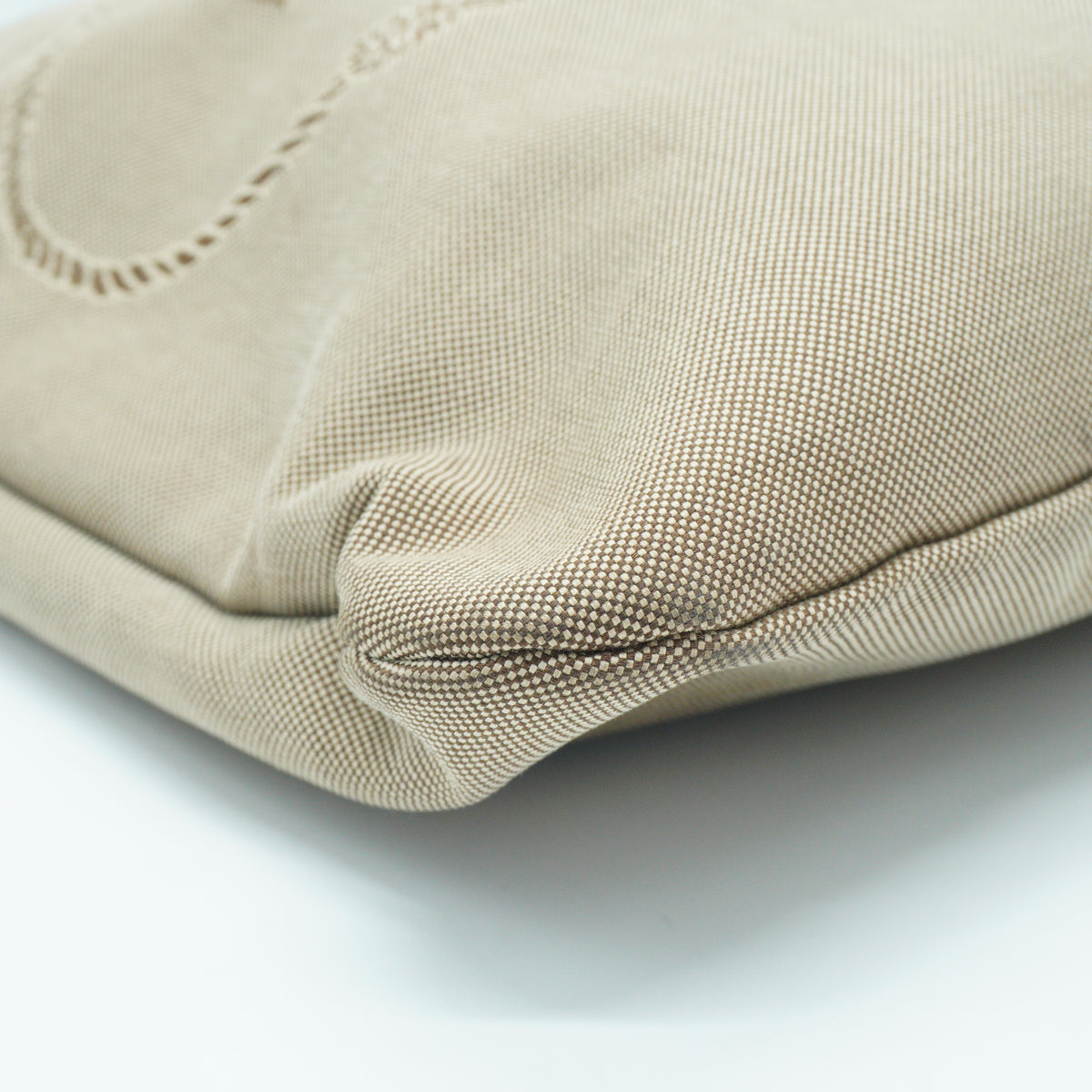 Prada	Vintage Logo Jacquard Canvas Medium Sling bag Beige SHW