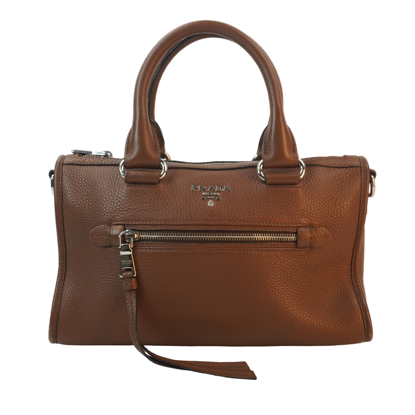 Prada Vitello Diano/Phenix Leather Bauletto Tote Bag