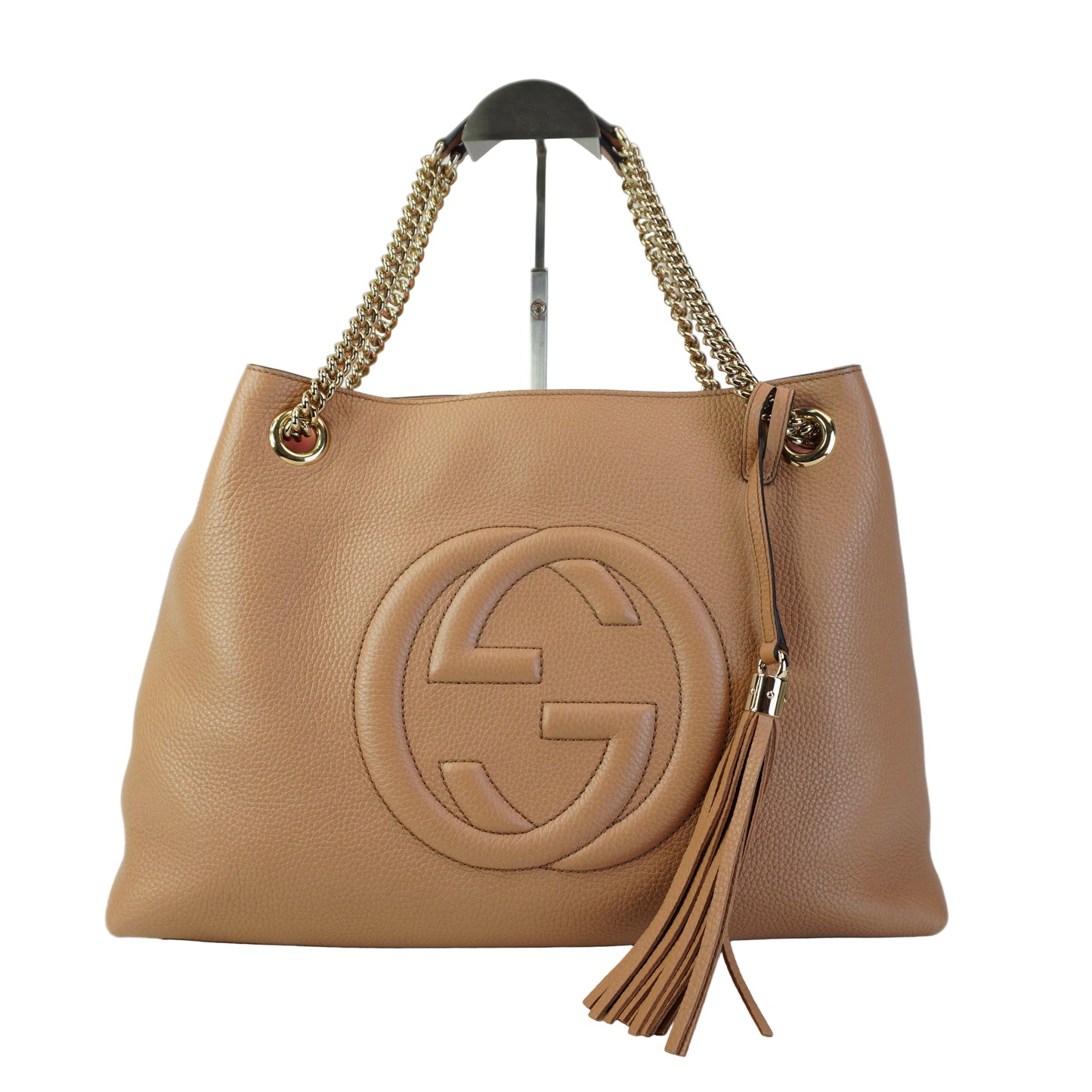 Gucci Soho Chain Shoulder Bag GHW Large Mocha