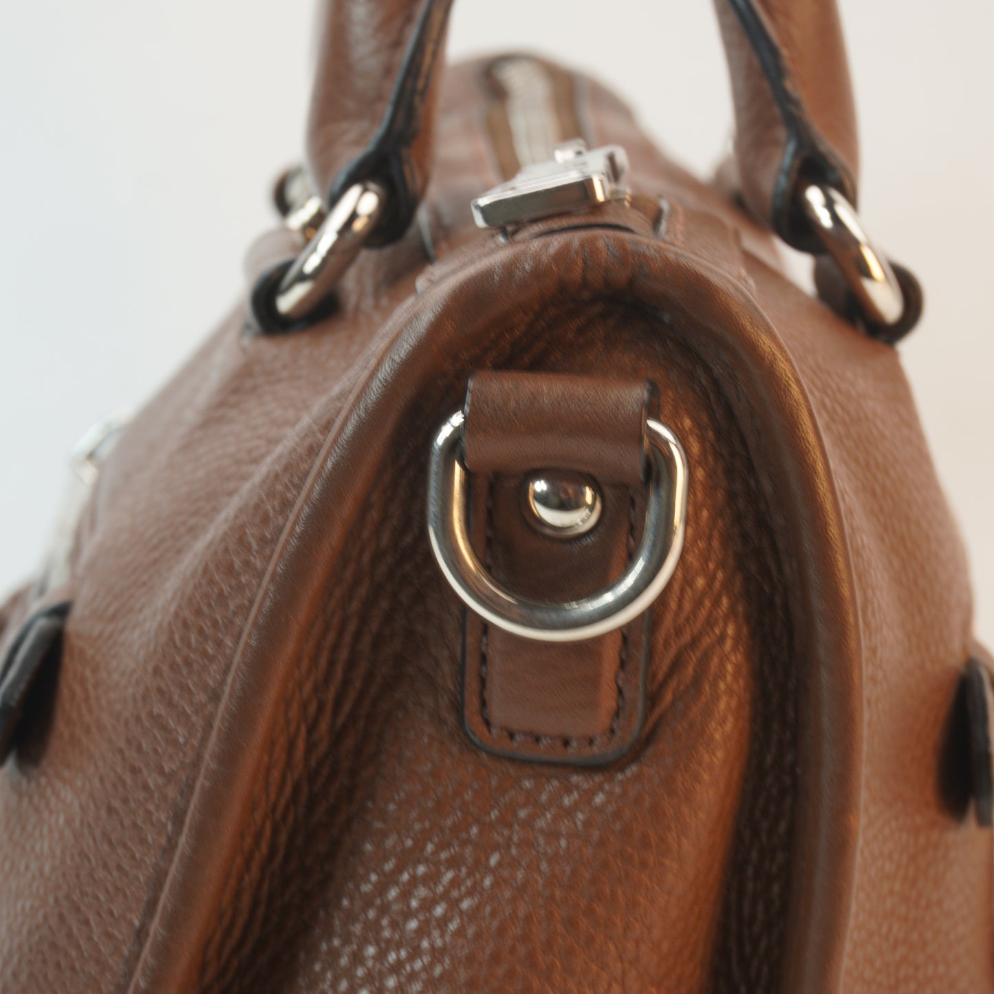 Prada Vitello Diano/Phenix Leather Bauletto Tote Bag