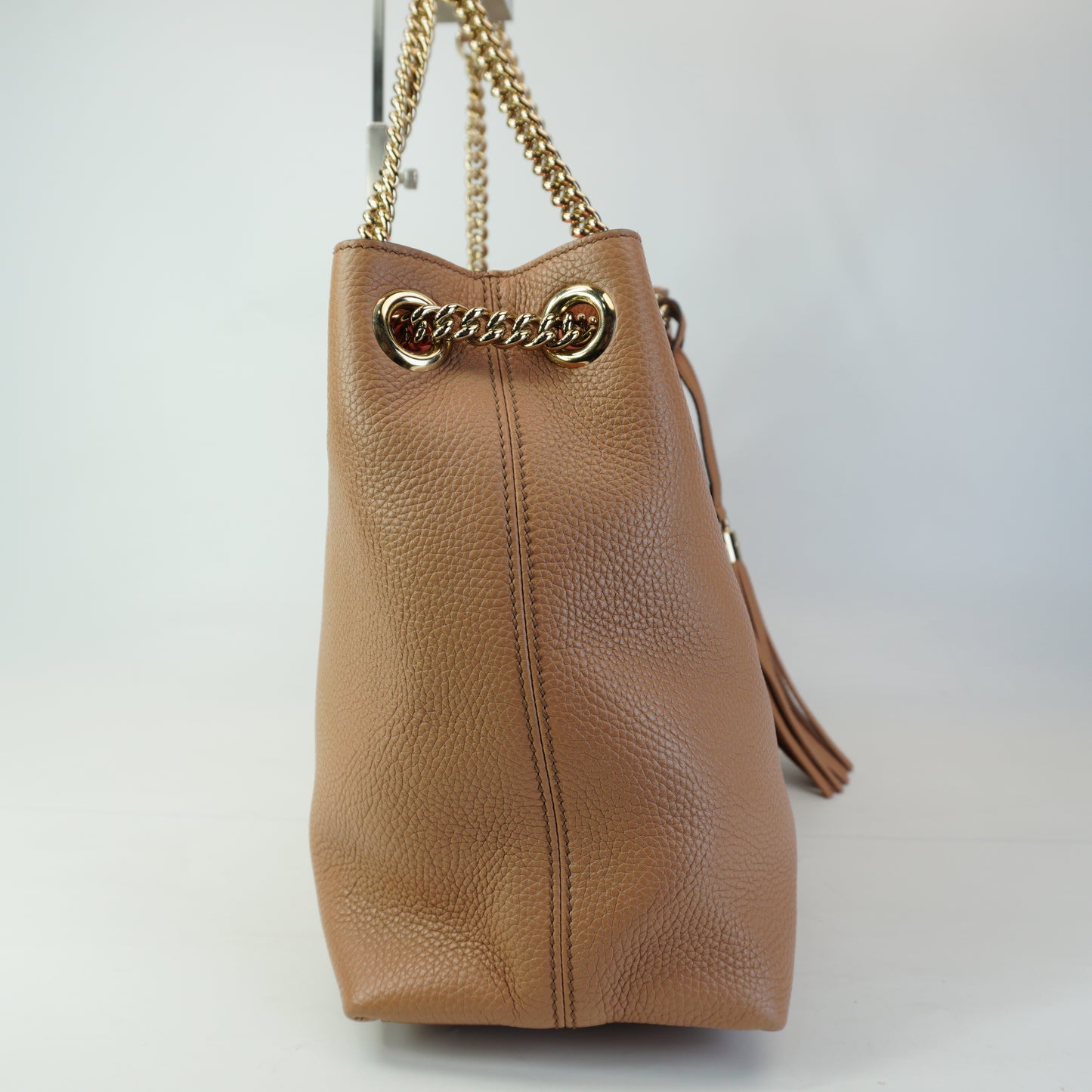 Gucci Soho Chain Shoulder Bag GHW Large Mocha