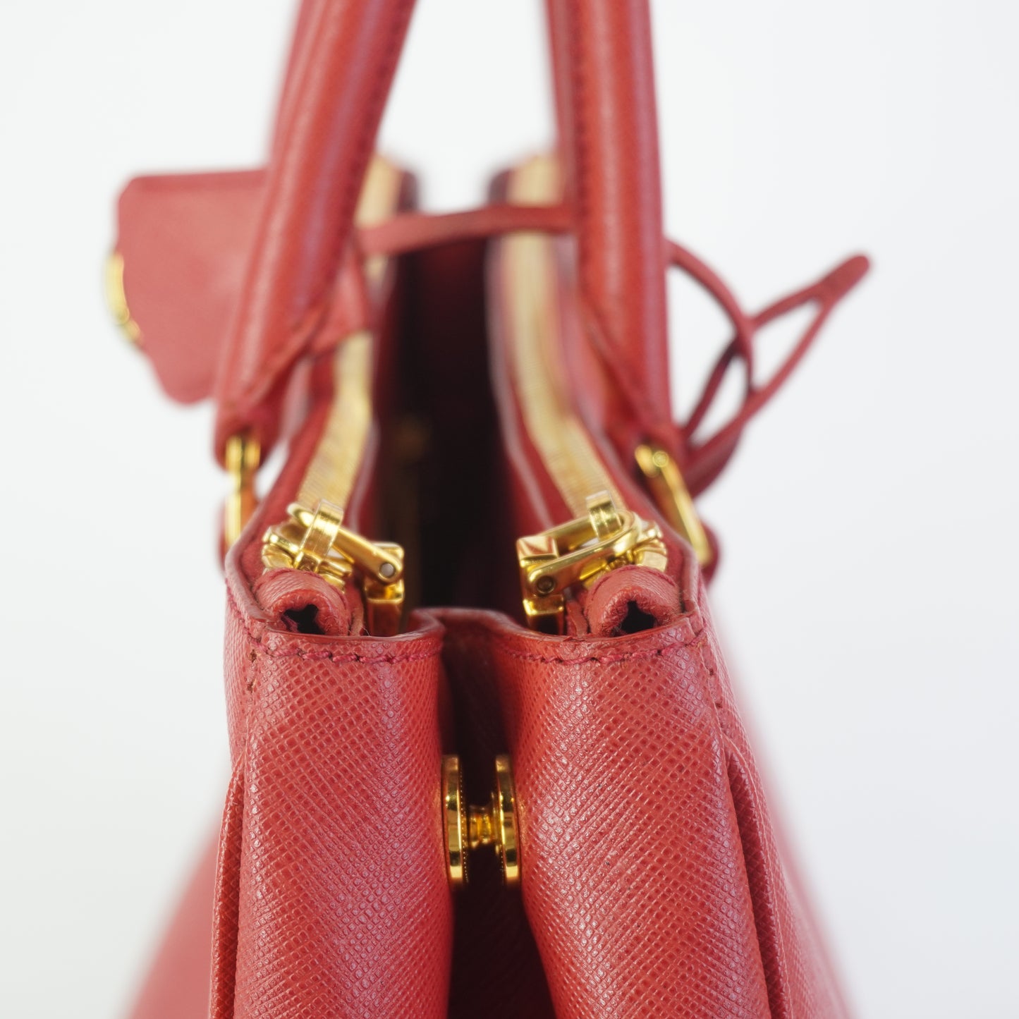 Prada Galleria Tote Red GHW Large