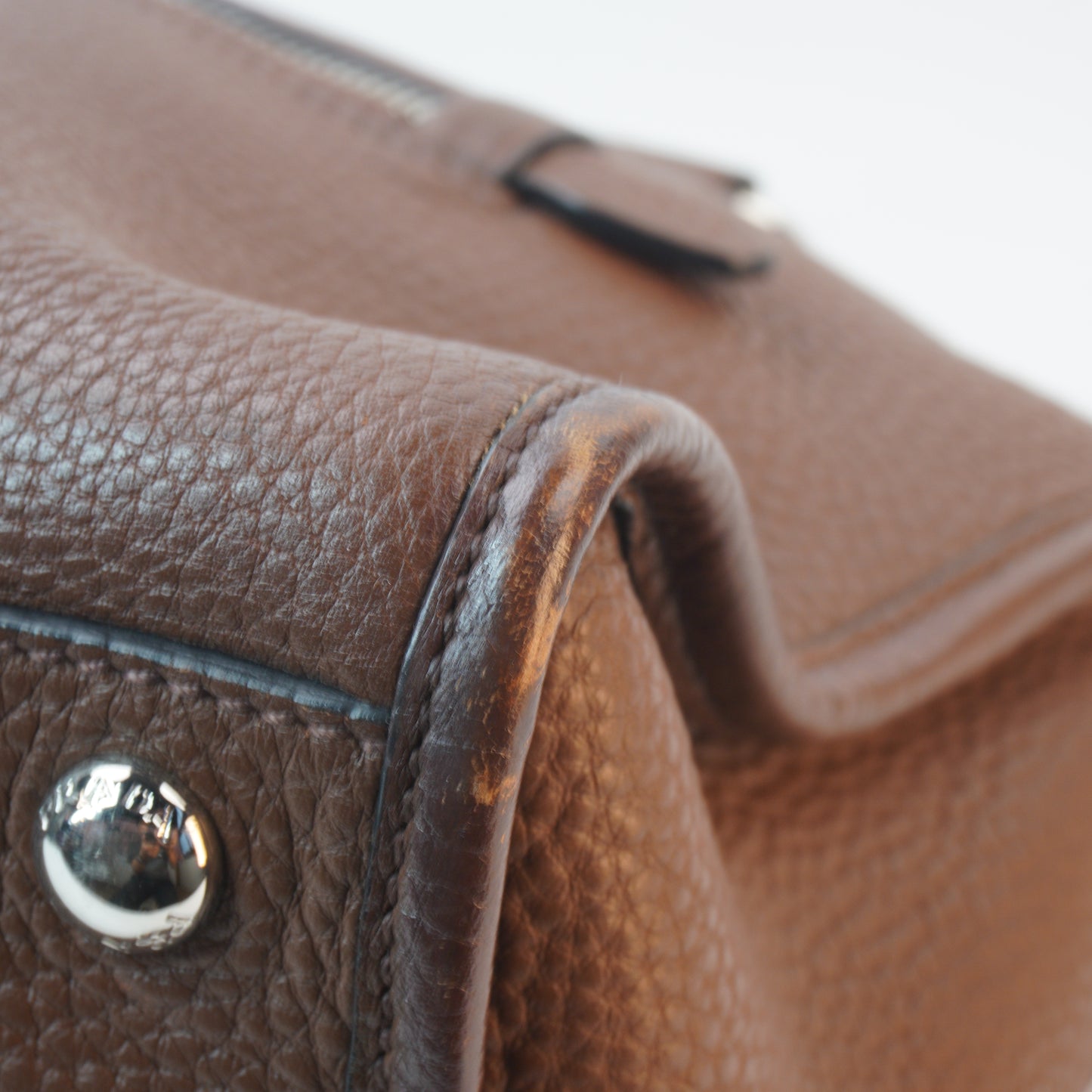 Prada Vitello Diano/Phenix Leather Bauletto Tote Bag