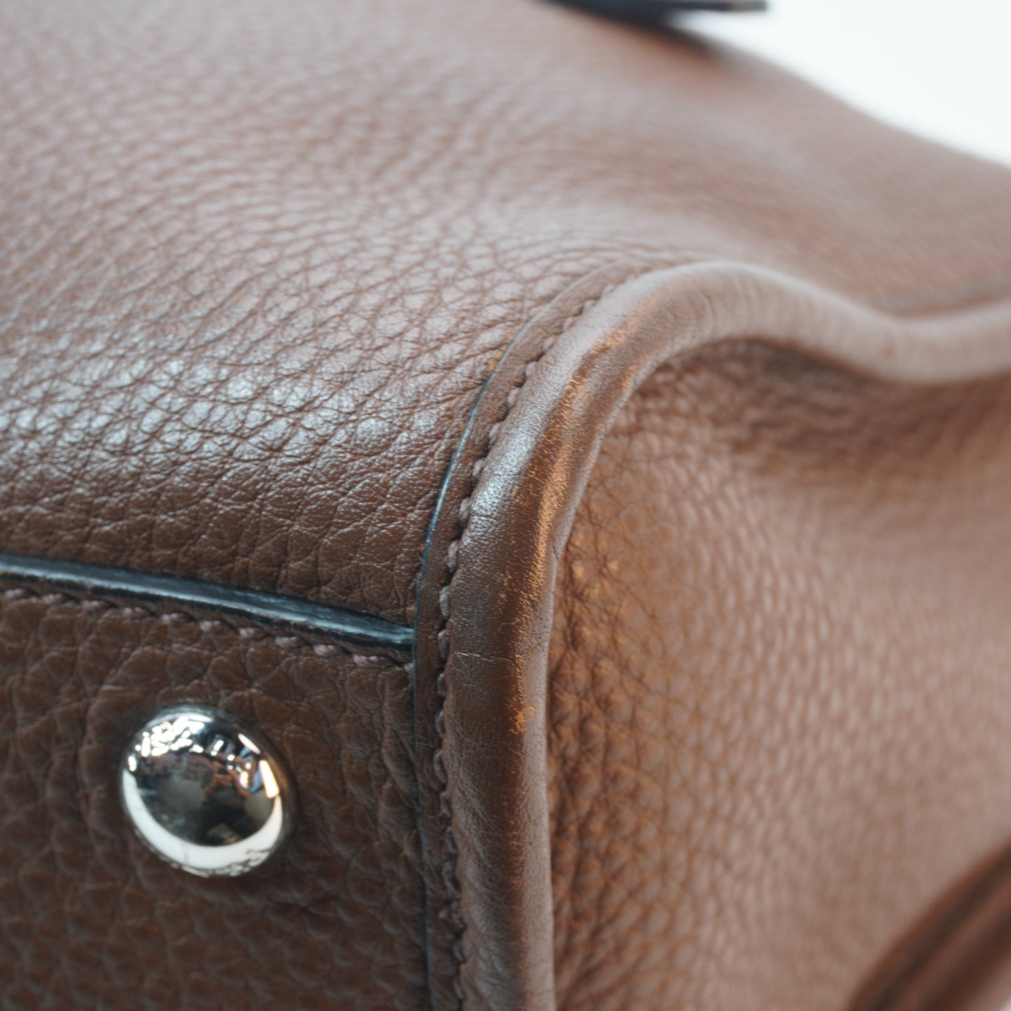 Prada Vitello Diano/Phenix Leather Bauletto Tote Bag