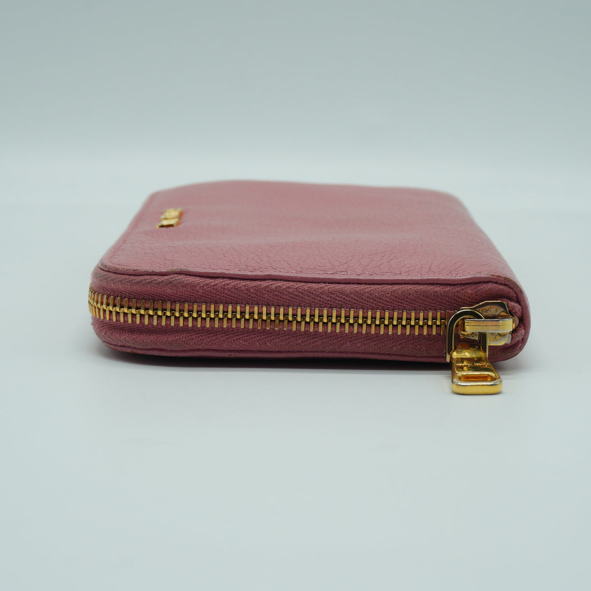 MiuMiu Zip Around Pink Long Wallet GHW