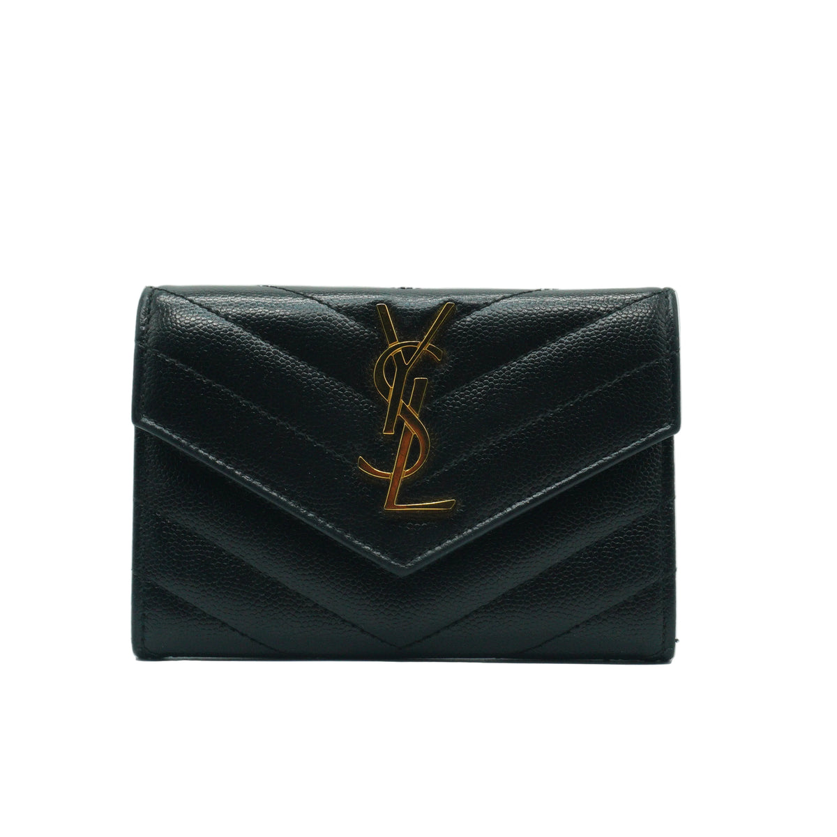 YSL Envelope Wallet Black GHW