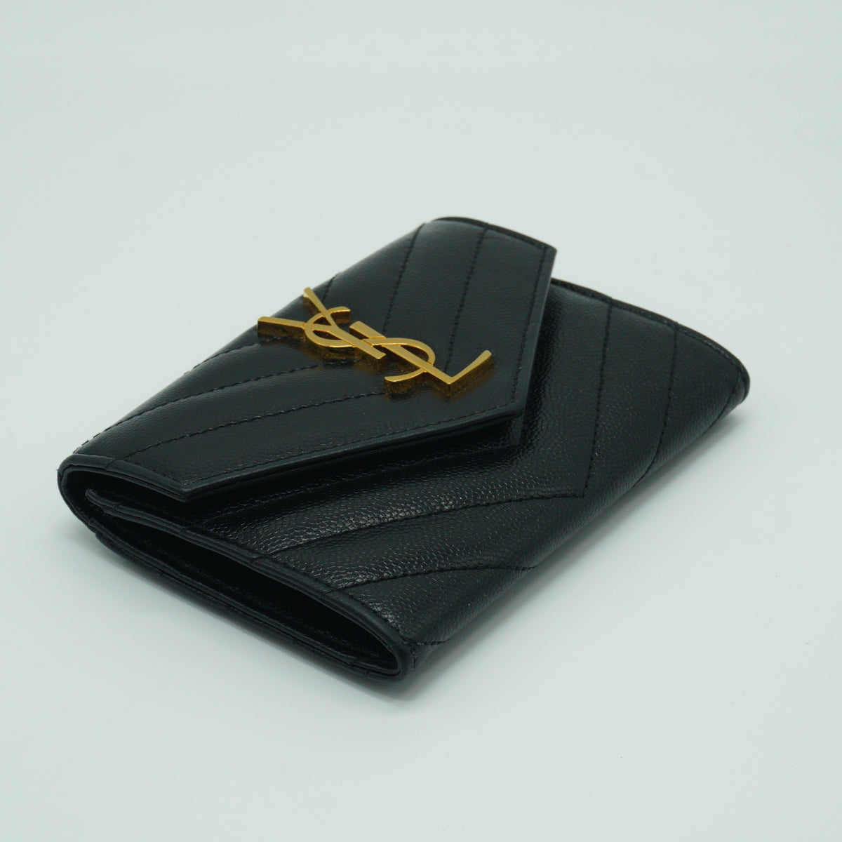 YSL Envelope Wallet Black GHW