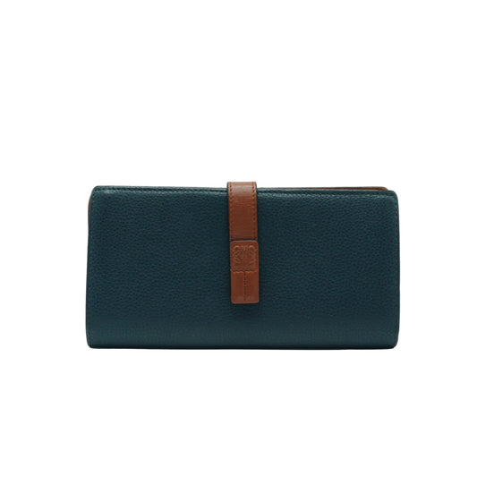 Loewe Large Vertical Calfskin Blue Wallet