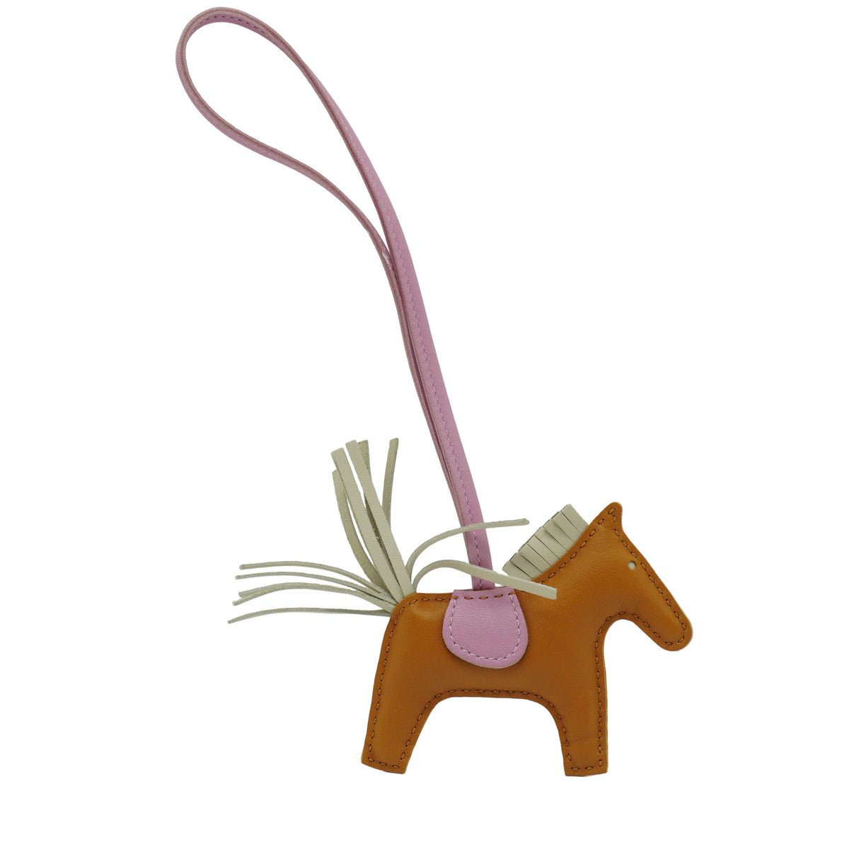Hermes	Rodeo PM Bag Charm (White, Mustard, Green)