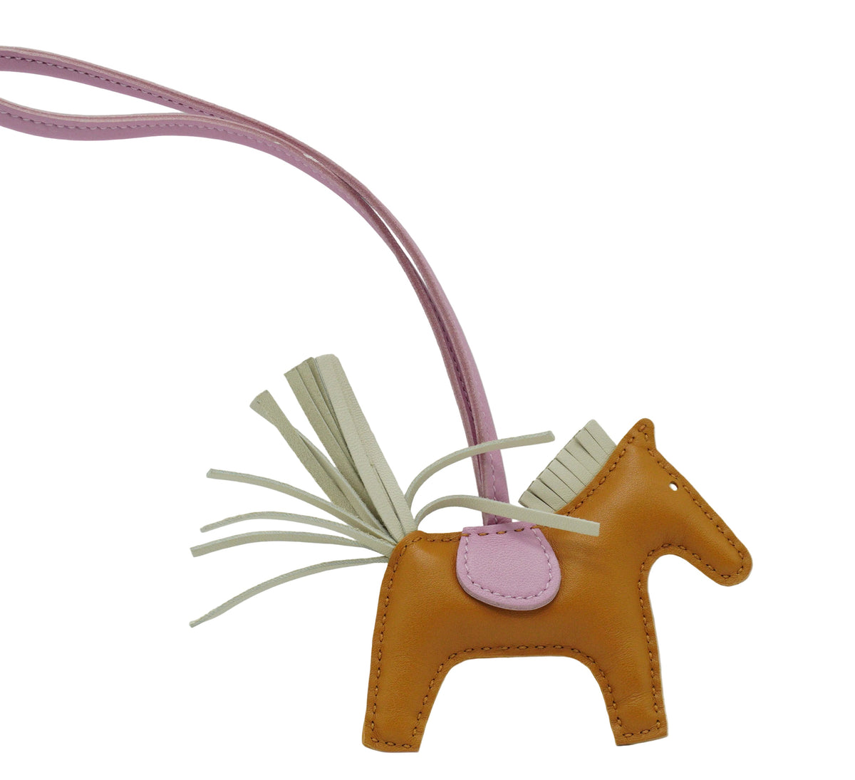 Hermes	Rodeo PM Bag Charm (White, Mustard, Green)