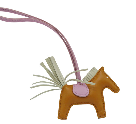 Hermes	Rodeo PM Bag Charm (White, Mustard, Green)