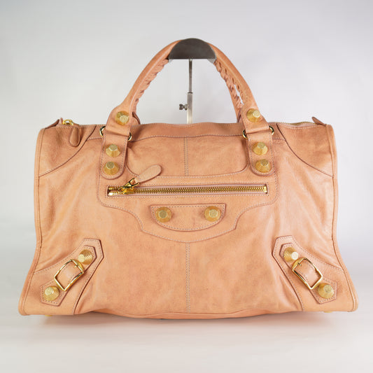 Balenciaga Agneau Giant Part Time Rose GHW