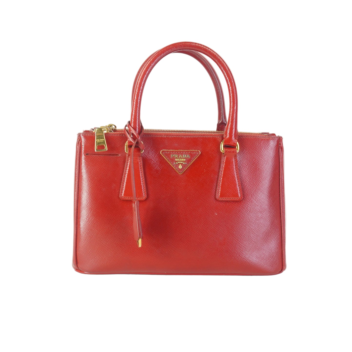 Prada Galleria Saffiano Leather Red GHW Small