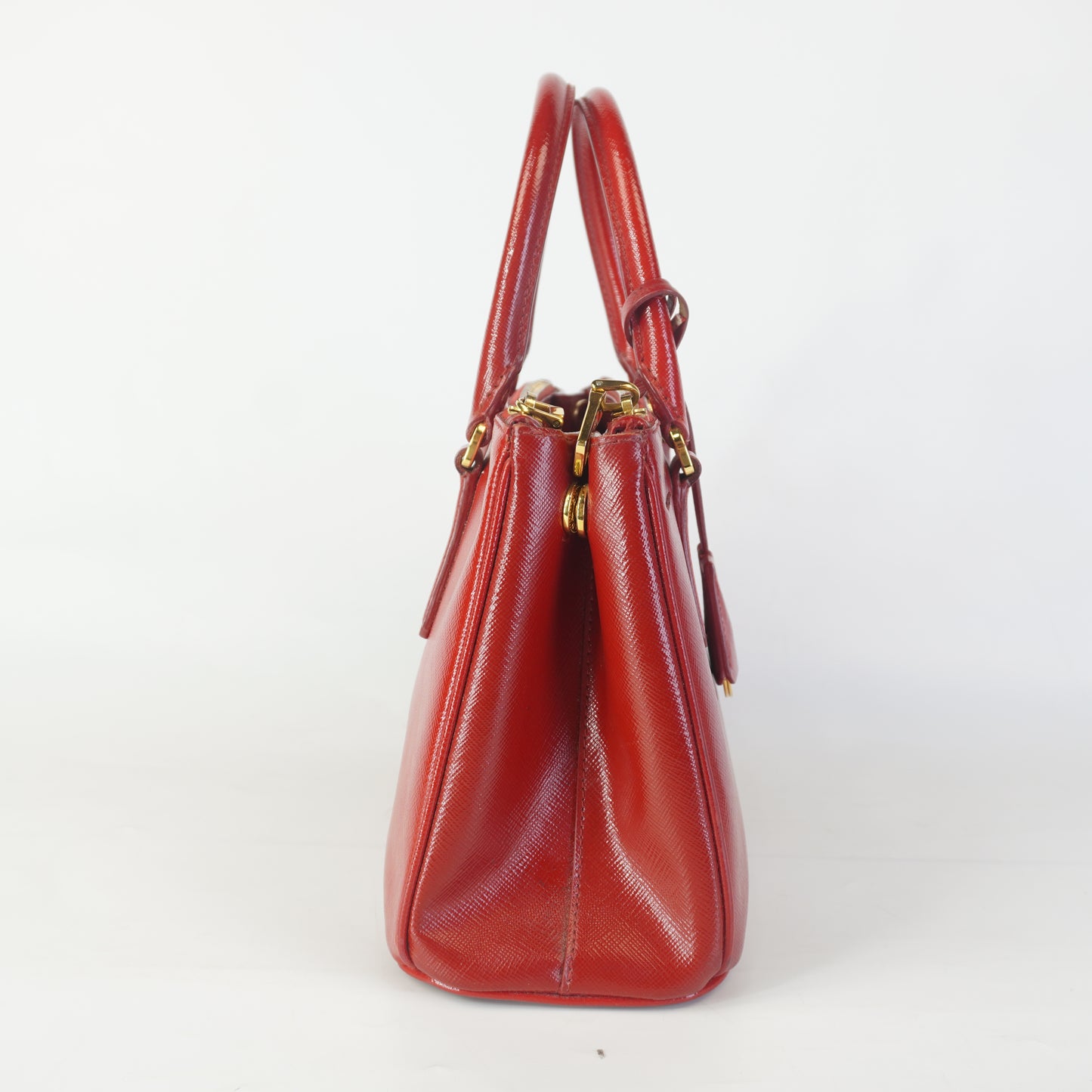 Prada Galleria Saffiano Leather Red GHW Small