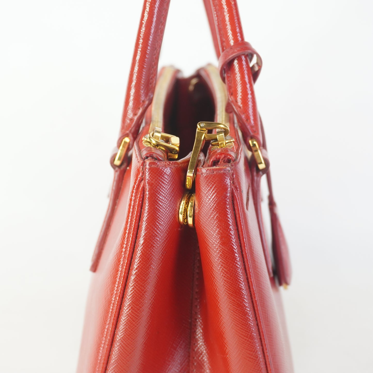 Prada Galleria Saffiano Leather Red GHW Small