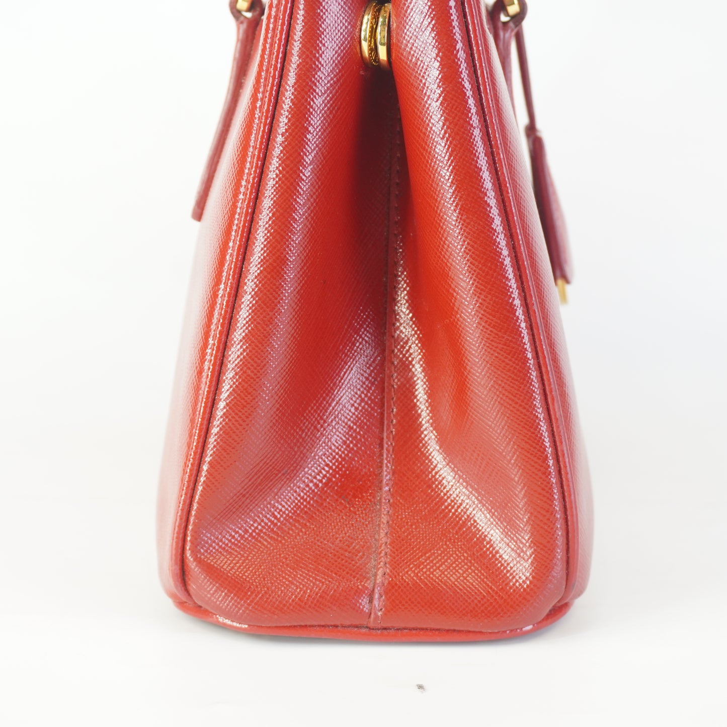 Prada Galleria Saffiano Leather Red GHW Small