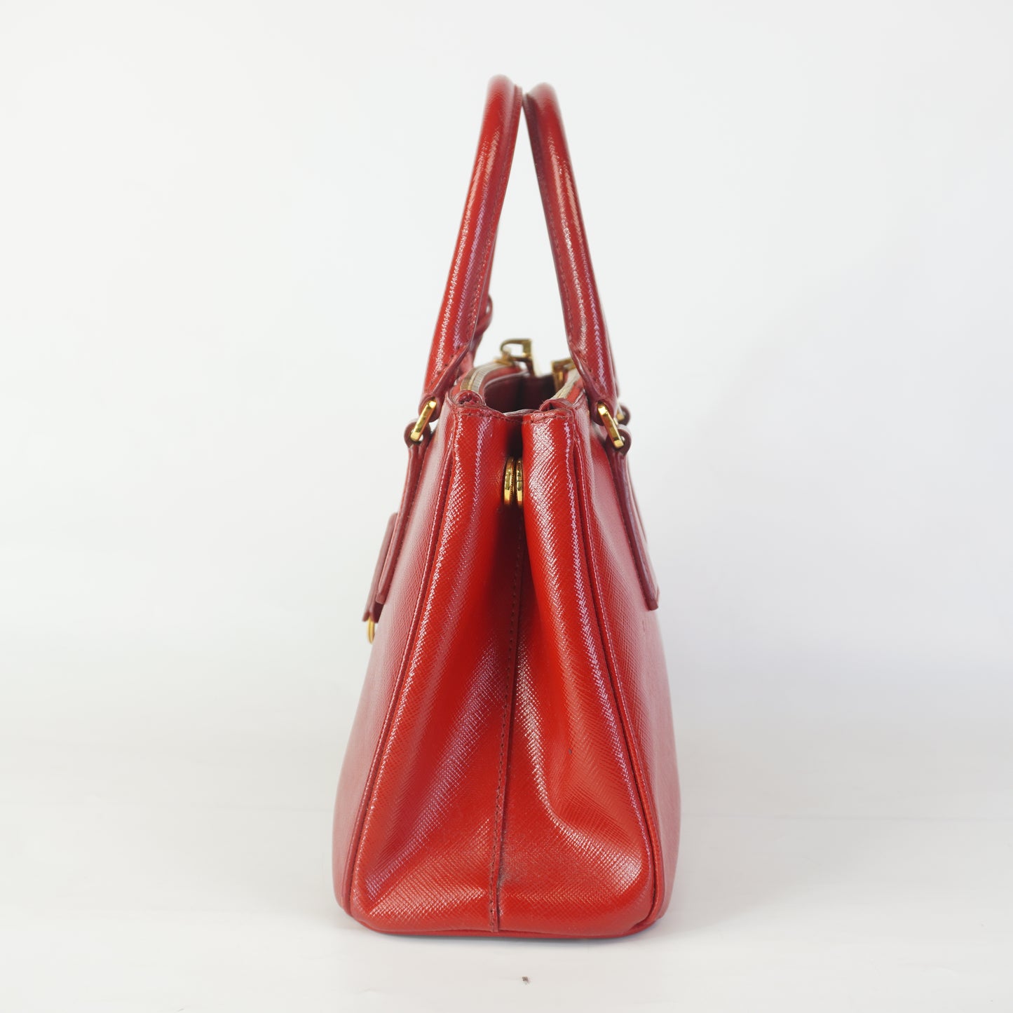 Prada Galleria Saffiano Leather Red GHW Small