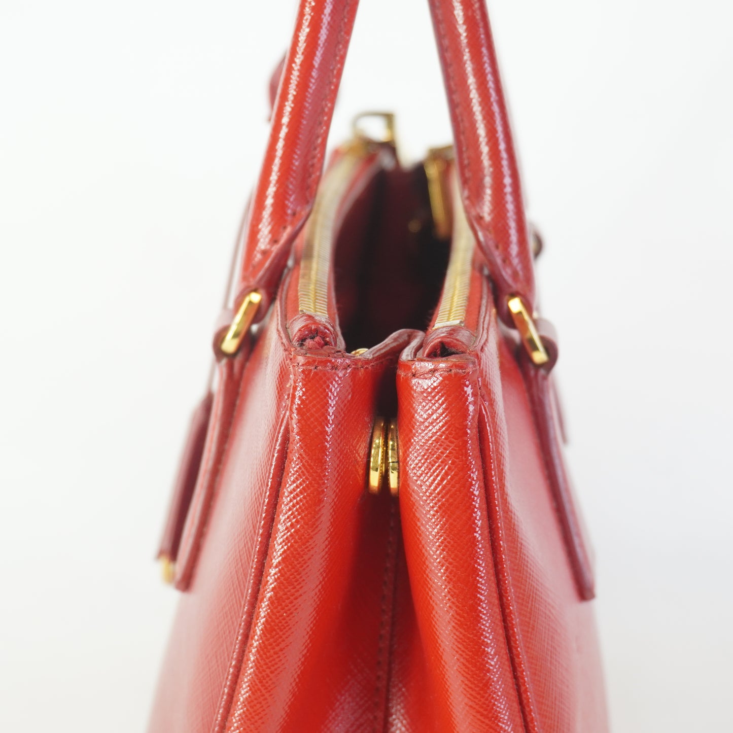 Prada Galleria Saffiano Leather Red GHW Small