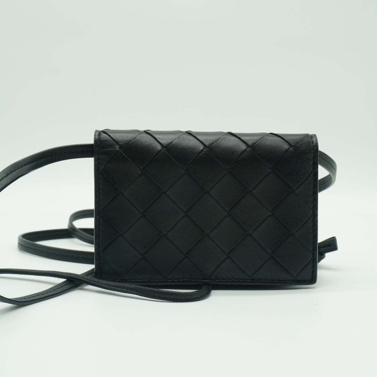 Bottega Veneta Andiamo Intrecciato Black Wallet