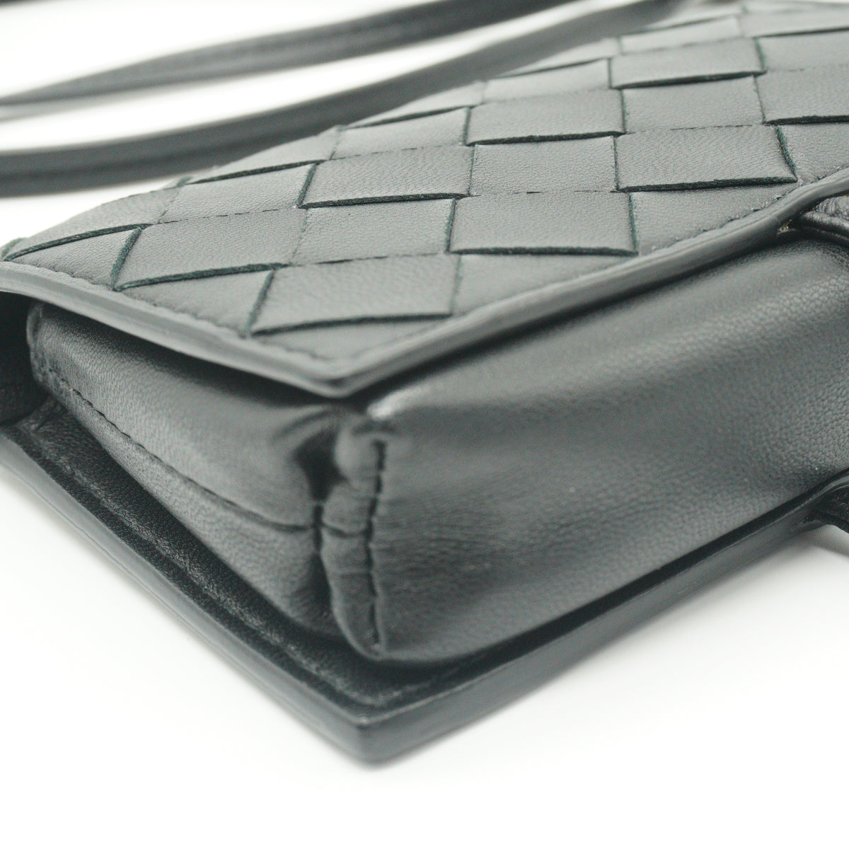 Bottega Veneta Andiamo Intrecciato Black Wallet