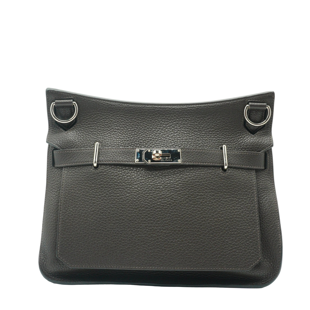 Hermes	Taurillon Clemence Jypsiere 31 Bag Brown SHW