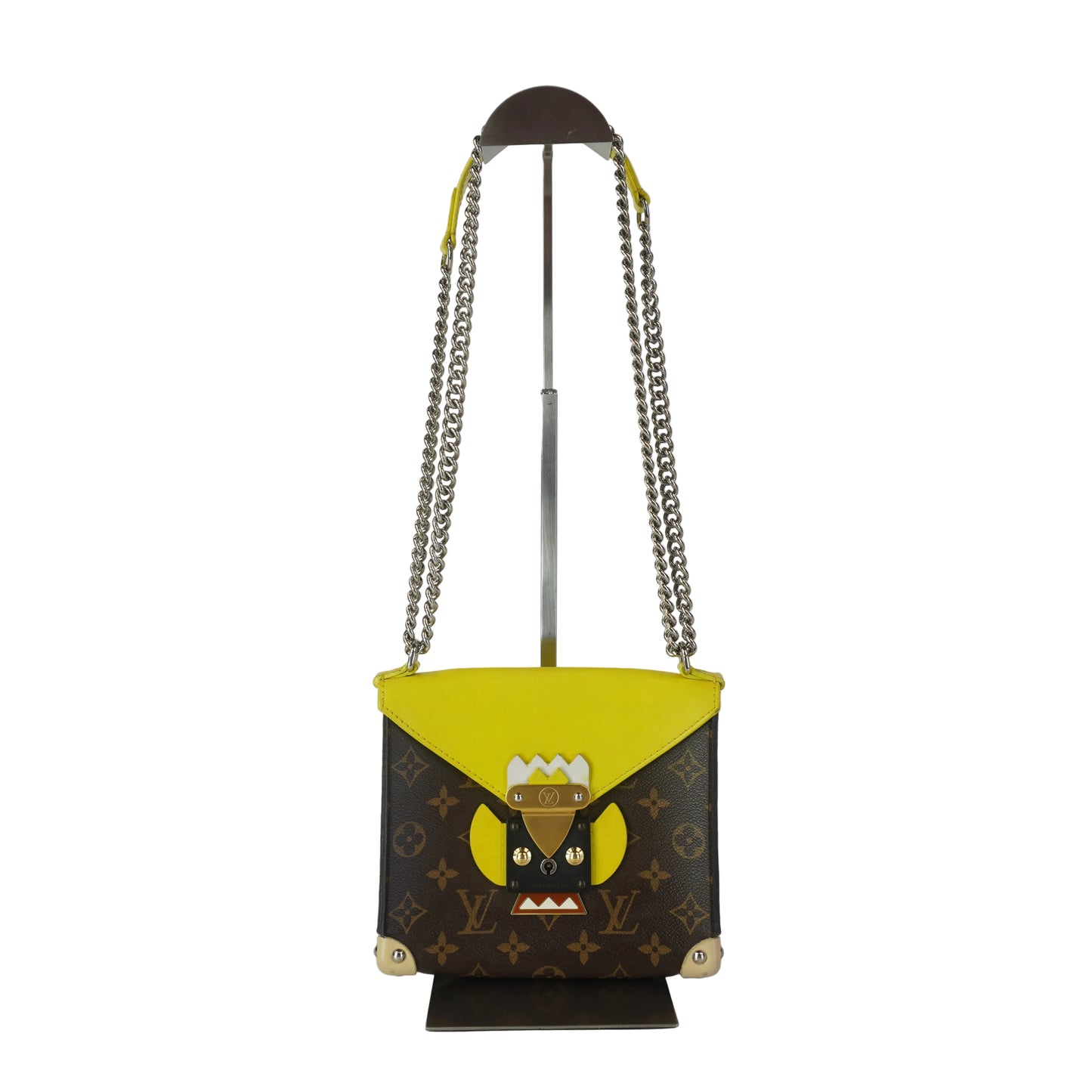 Louis Vuitton	Tribal Mask Pochette Monogram Yellow Trims