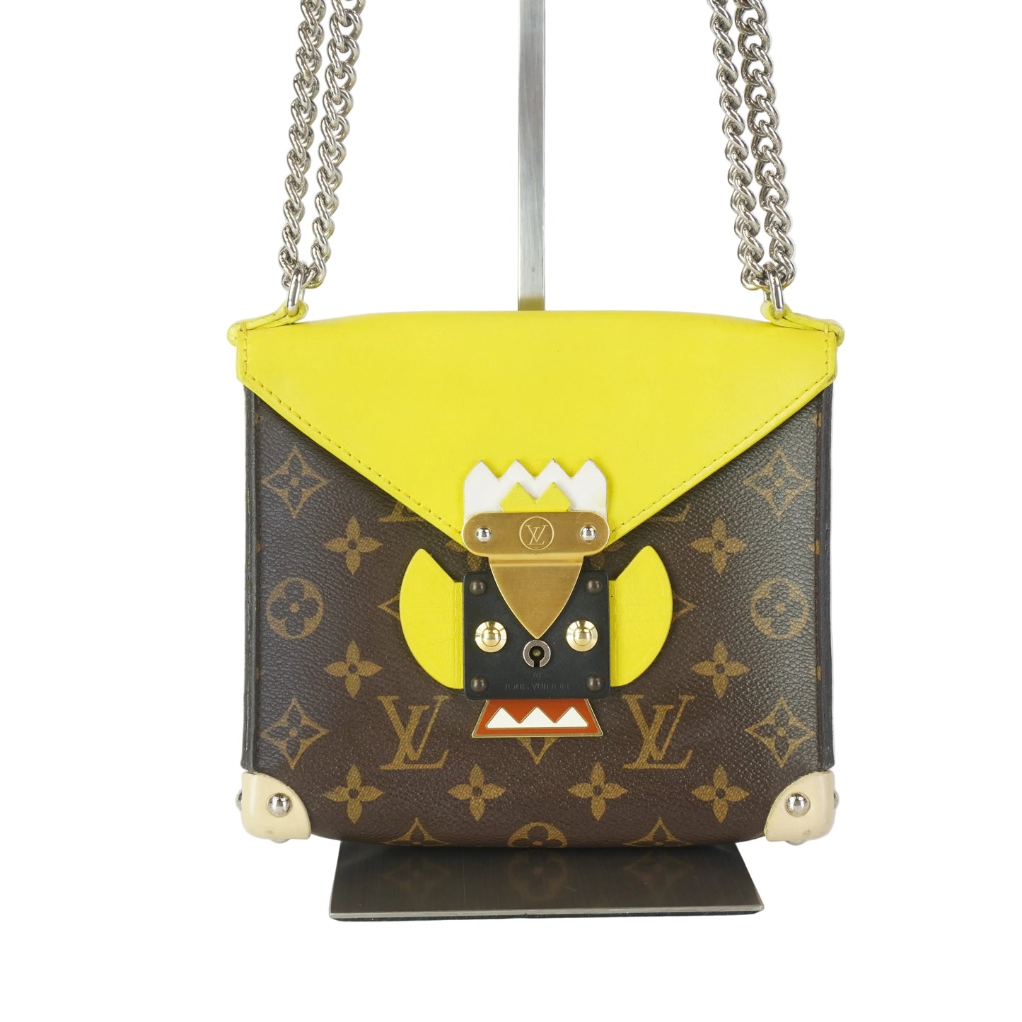 Louis Vuitton	Tribal Mask Pochette Monogram Yellow Trims