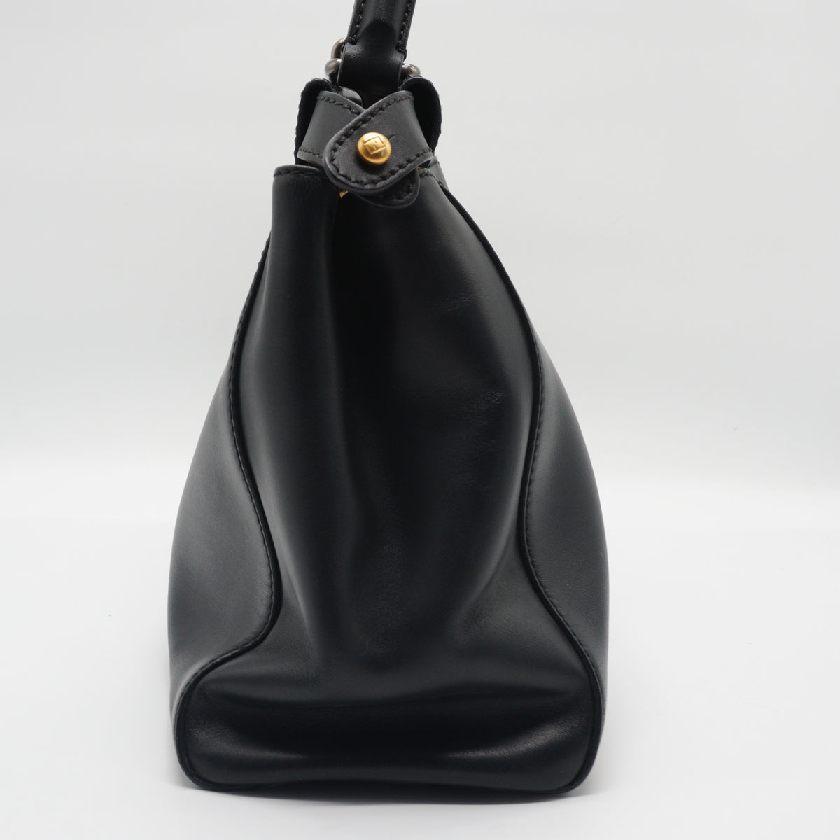 Fendi Peekabo Twist lock Large Premium Calfskin Black GSHW