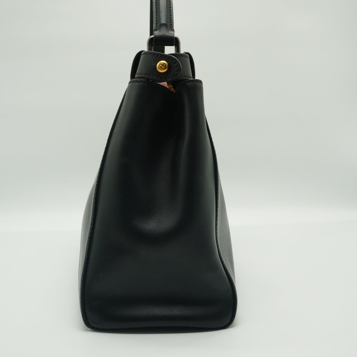 Fendi Peekabo Twist lock Large Premium Calfskin Black GSHW