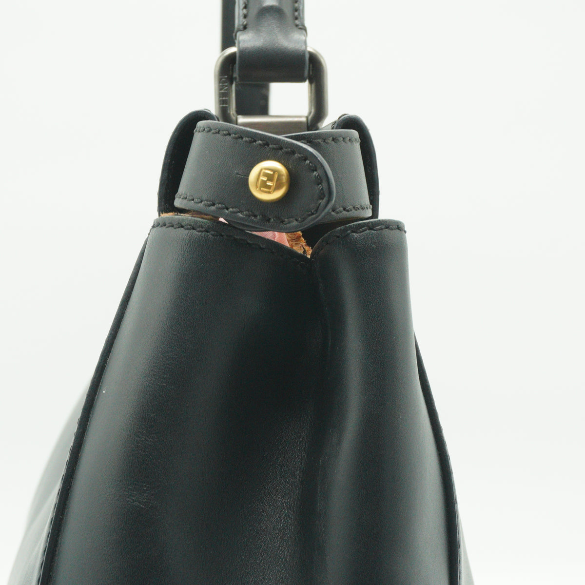 Fendi Peekabo Twist lock Large Premium Calfskin Black GSHW