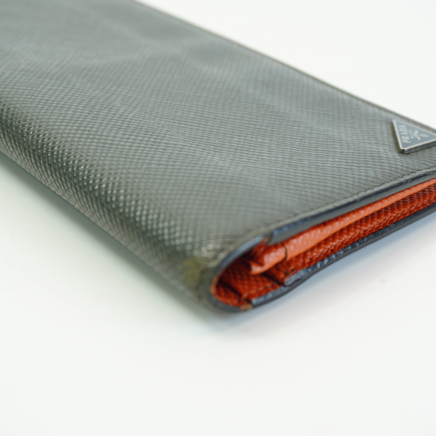 Prada Saffiano Leather long Flap Wallet