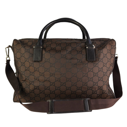 Gucci GG Canvas Duffle Bag Brown
