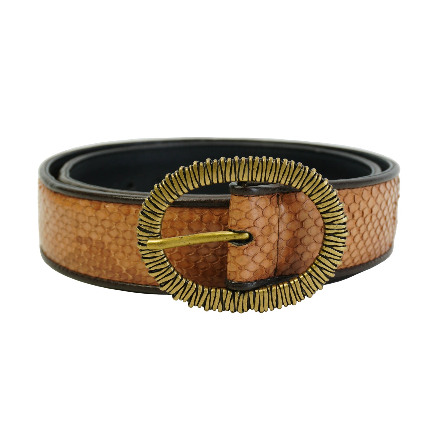 Bottega Veneta	Snake Skin belt Dark GrayGHW size.97