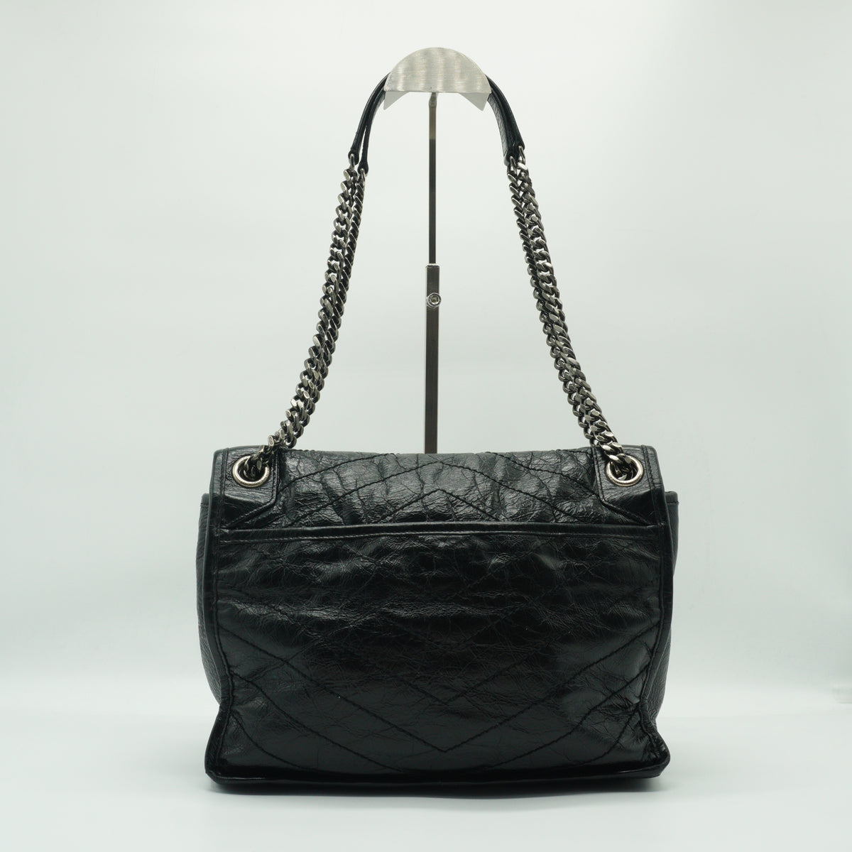 YSL	Niki Shoulder Bag Black Medium SHW