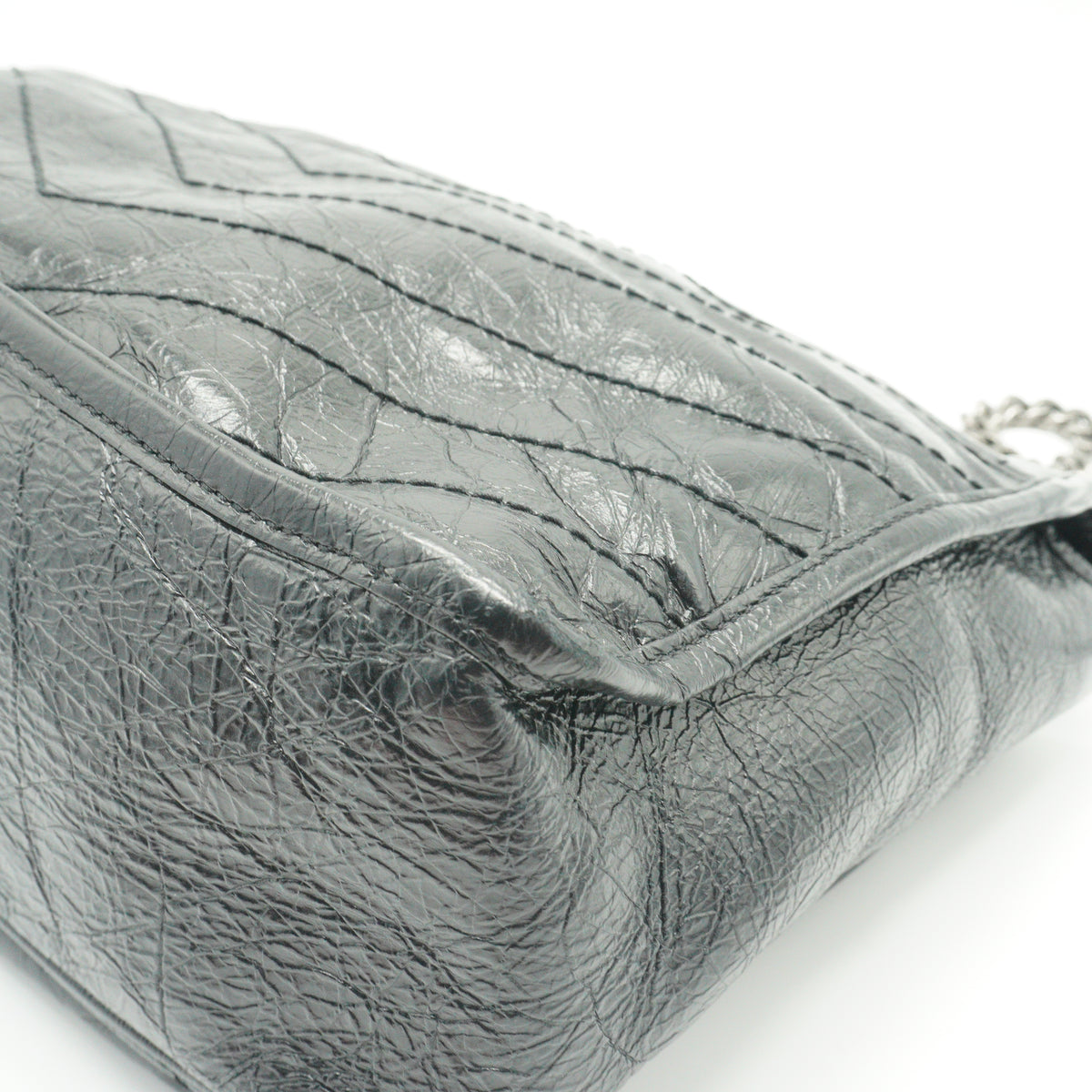 YSL	Niki Shoulder Bag Black Medium SHW