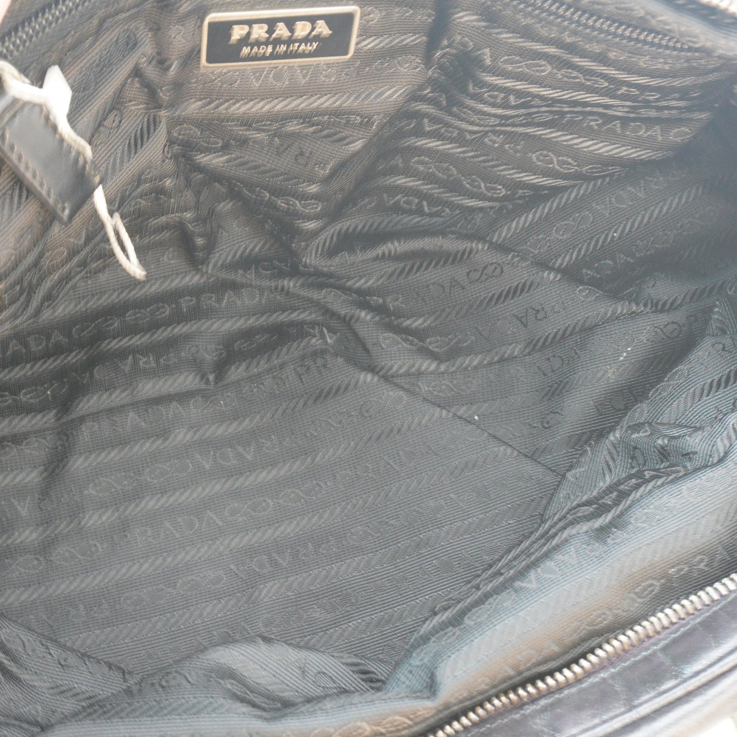 Prada Vitello Trimmed Tessuto Nylon Bowling Bag SHW Medium