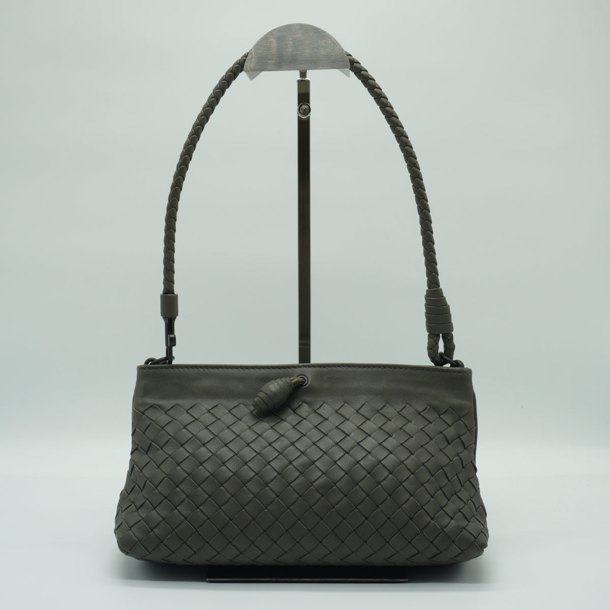 Bottega Veneta Nodini Shoulder Bag Small Gray BHW