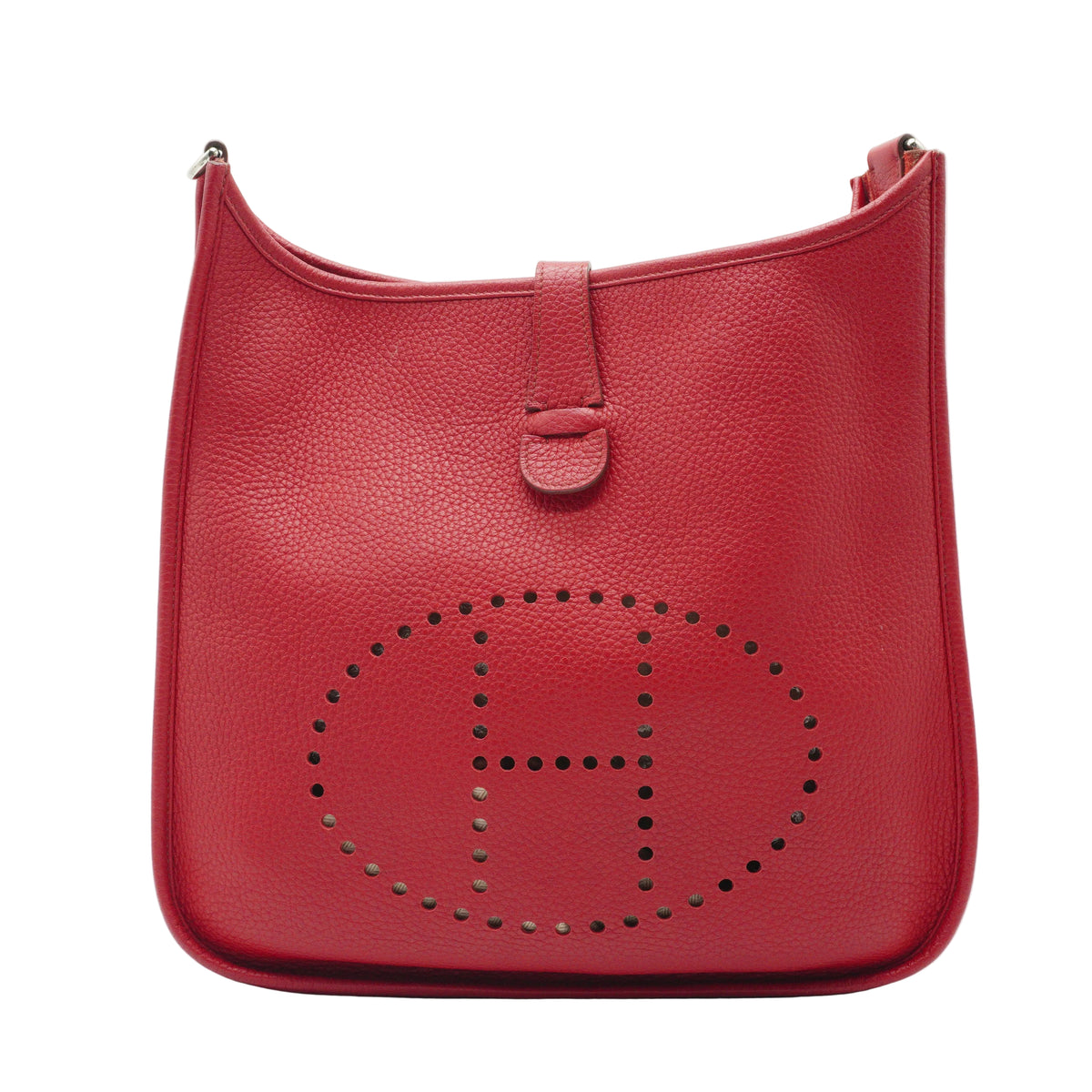 Hermes	Evelyn Red Crossbody Bag Red Medium SHW